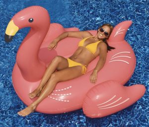 Swimline Giant Pink Flamingo Ride On 78-Zoll aufblasbare Schwimmbad schwimmen Spielzeug